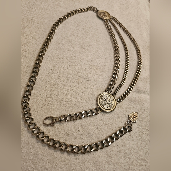 GUCCI WOMEN'S  LINK TRI CHAIN VINTAGE BELT. GENUINE & MAGNIFICENT. PHOTOS 📸 - Picture 6 of 13